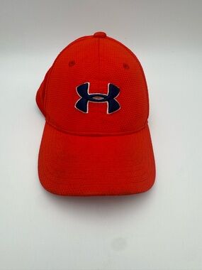 Under Armour Youth Boys Orange Hat Cap Small/Medium Stretch Fit Athletic
